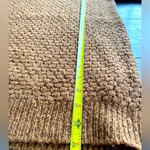 ICHI tan brown knit sweater crew neck cotton blend - Picture 8 of 9